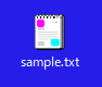 テキストファイル「sample.txt」